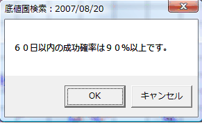 日足検索No.1 2007年8月20日の実績
